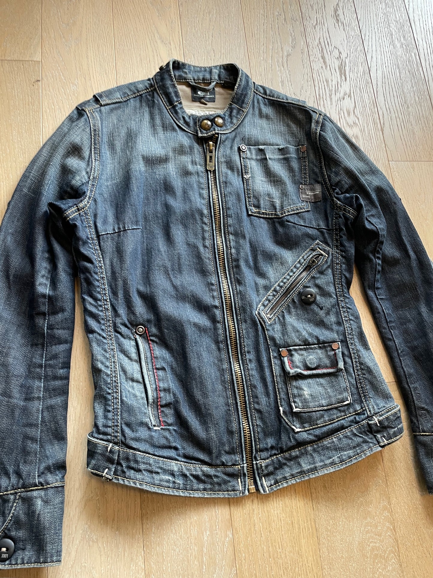 Vintage G-Star RAW Biker Denim Jacket