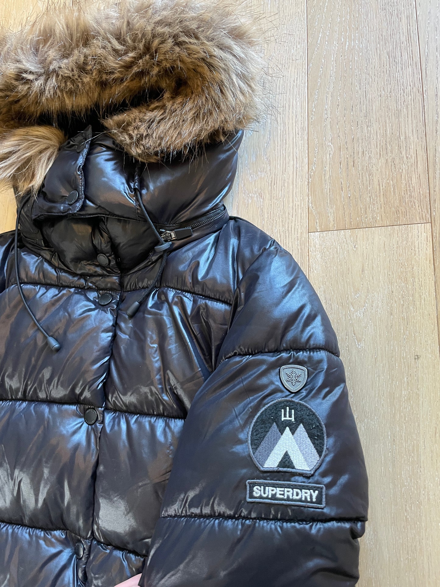 Vintage Superdry Fur Puffer Jacket