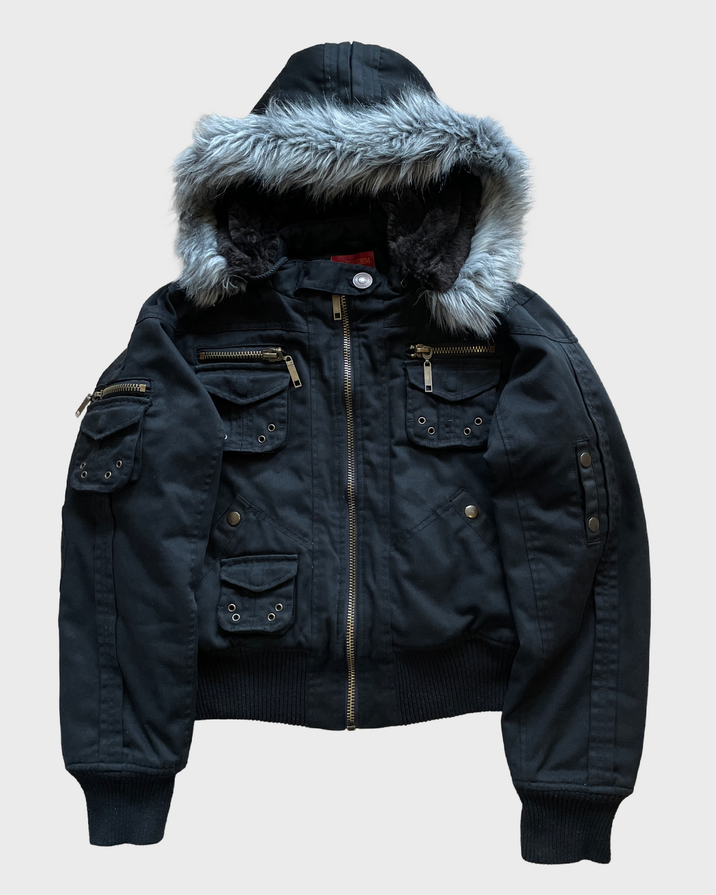 Vintage Fur Bomber Jacket