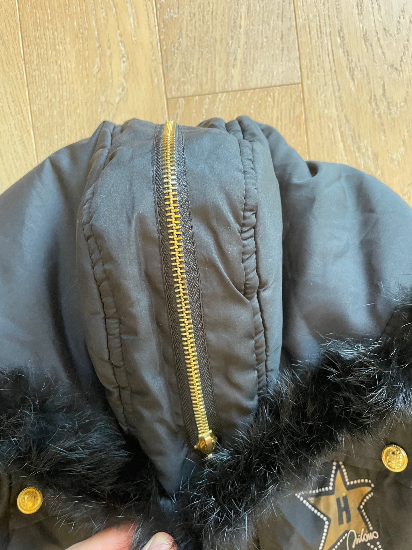 Vintage Fur Puffer / Knit Jacket
