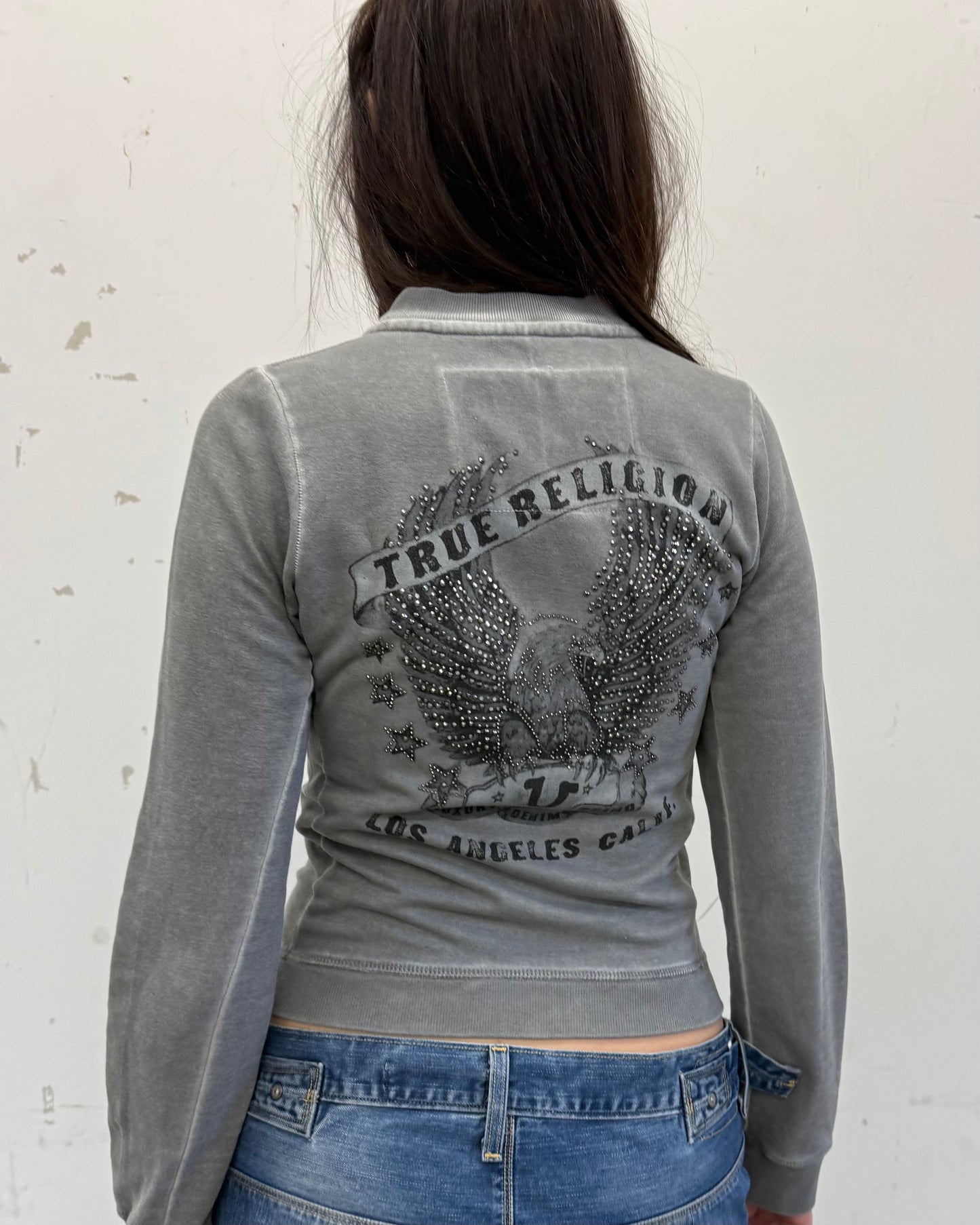 Vintage True Religion Studded Zip Jacket