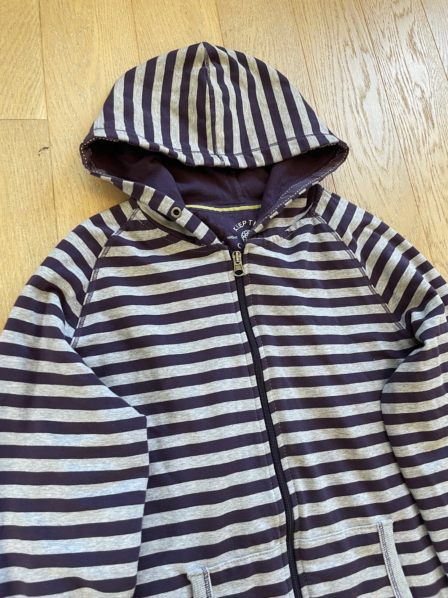 Vintage Striped Zip Hoodie