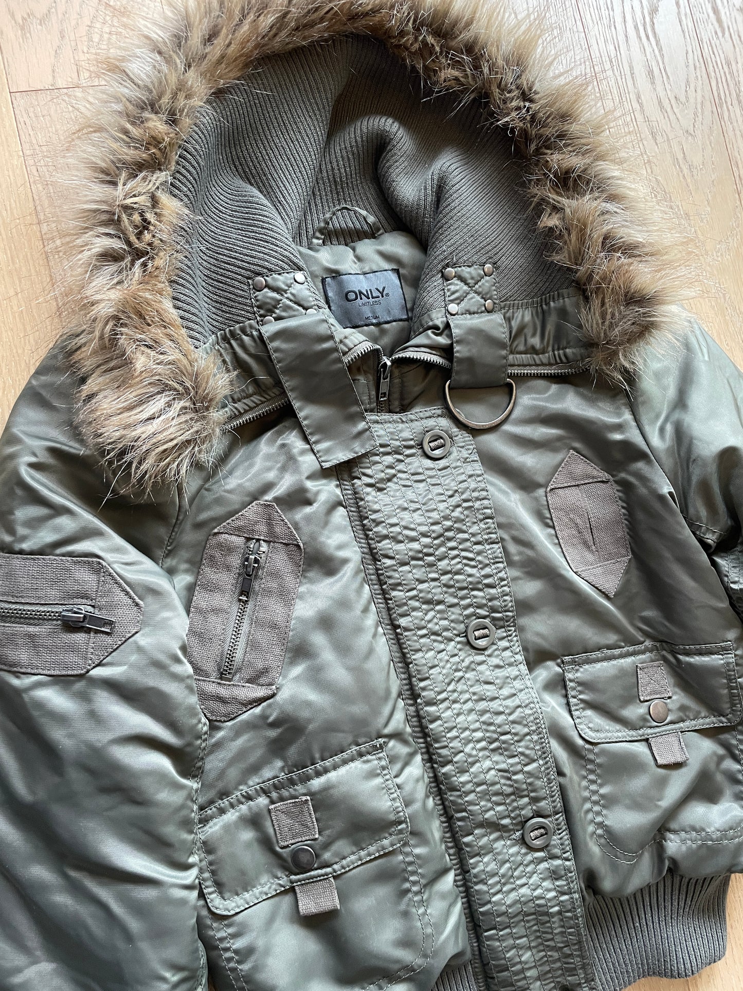 Vintage Military Fur Jacket
