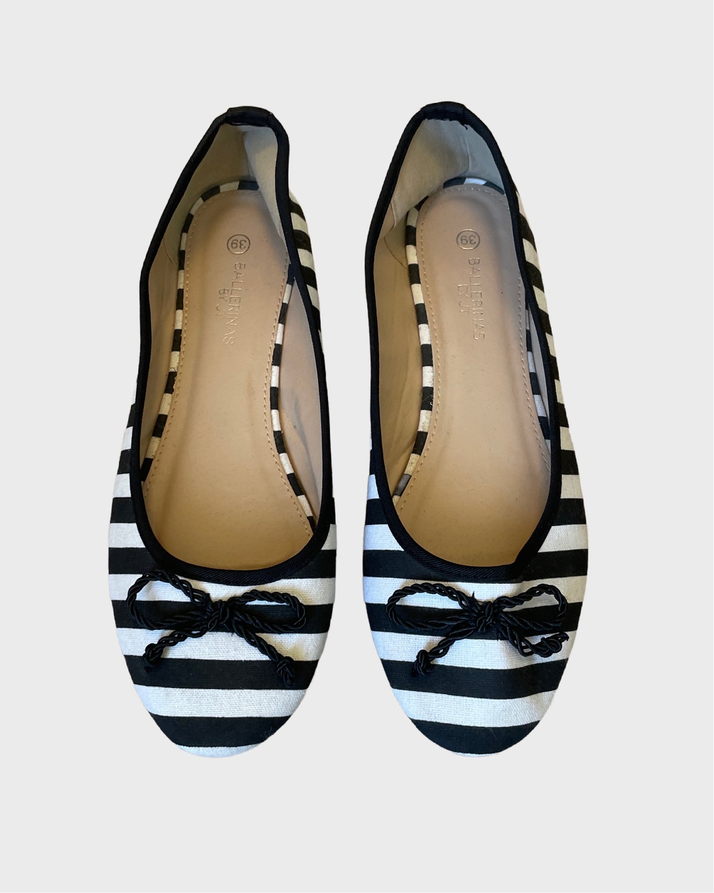 Vintage Striped Ballerinas