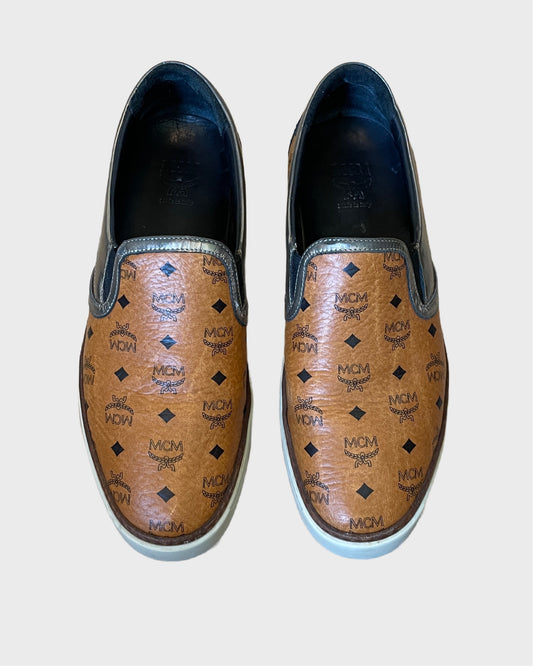 Vintage MCM Leather Slip-Ons