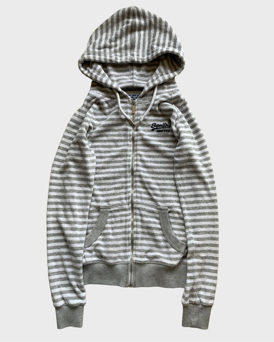 Vintage Superdry Glitter Striped Hoodie