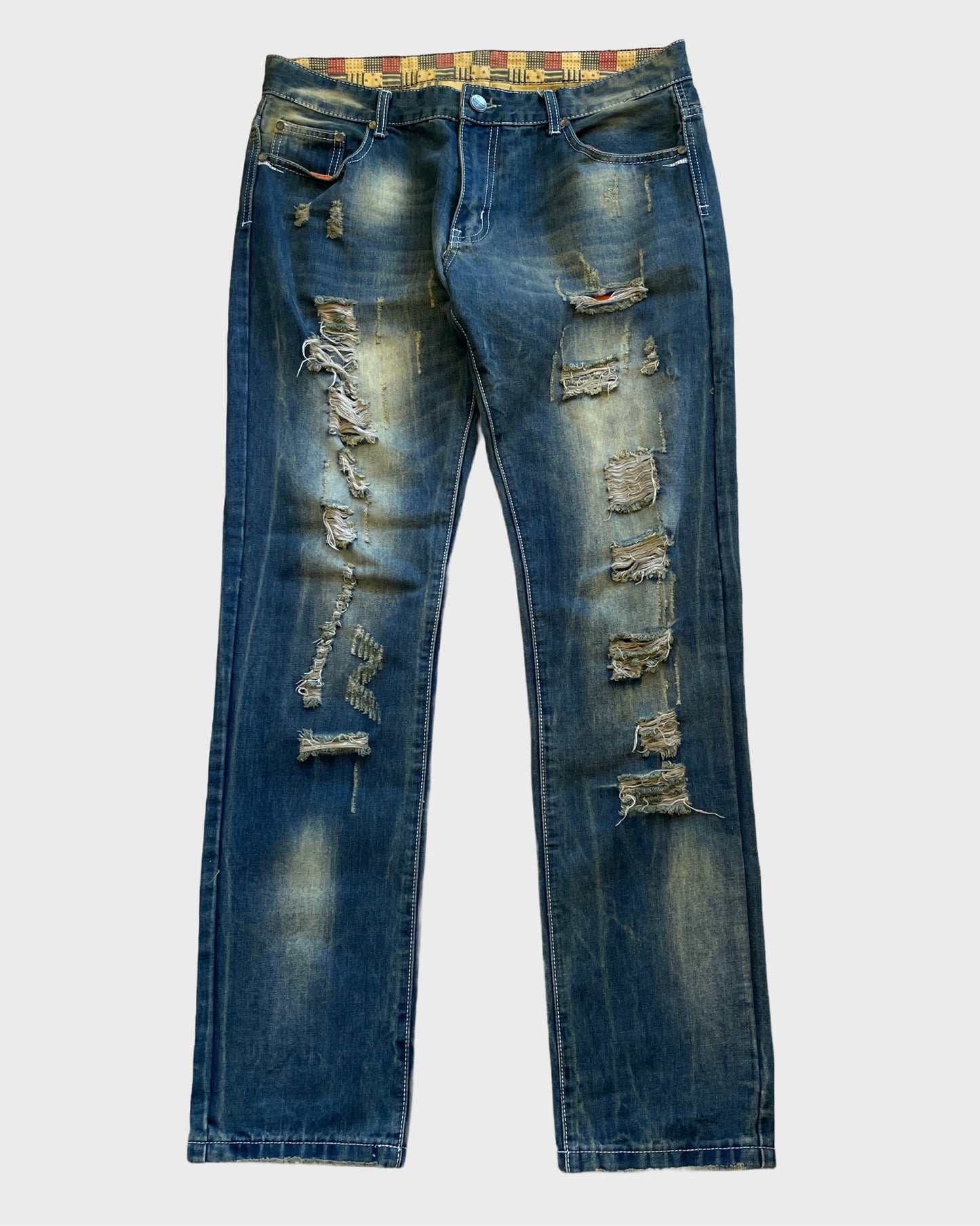 Vintage Ripped Denim Jeans
