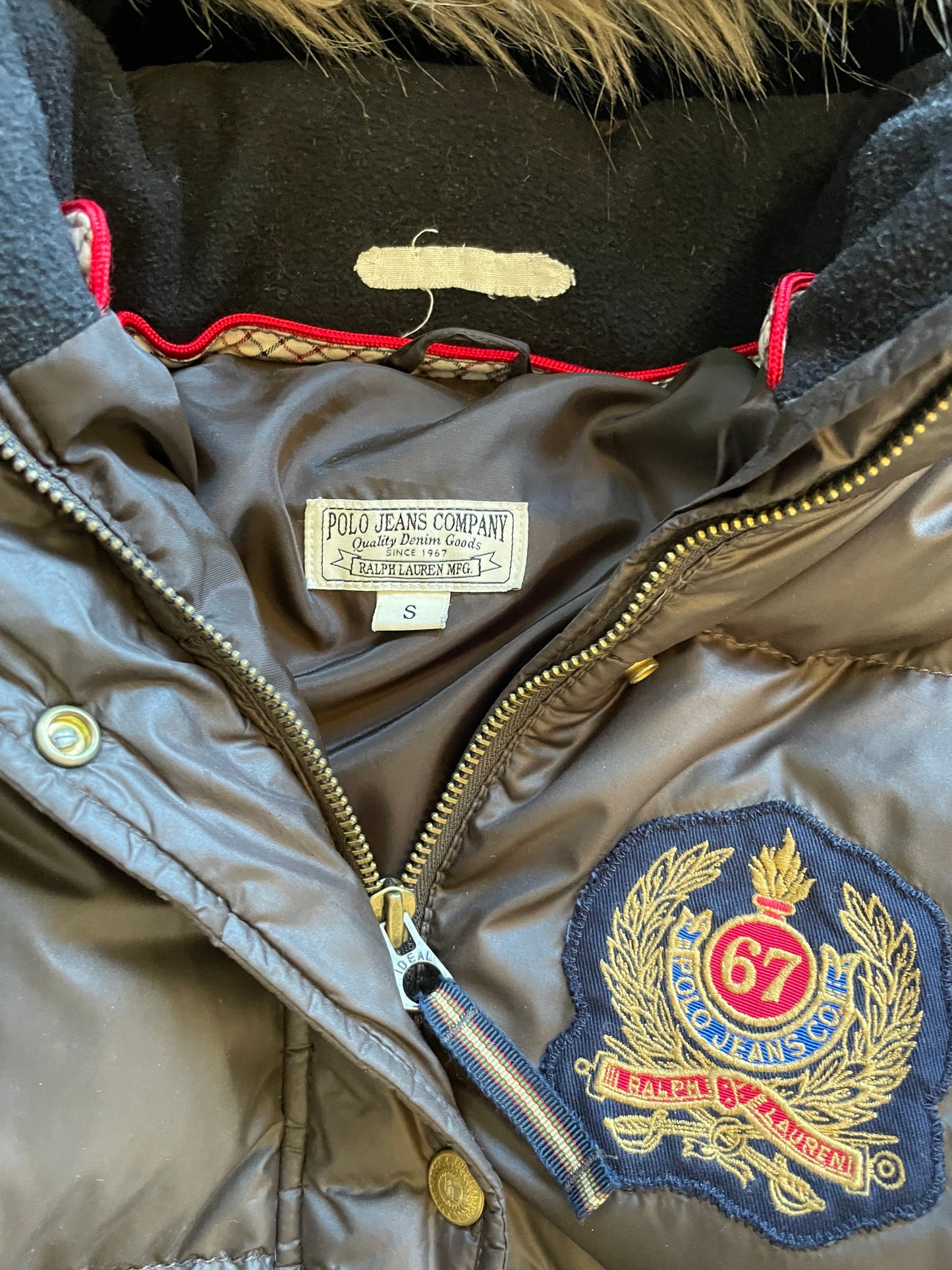 Vintage Polo Ralph Lauren Fur Puffer Jacket