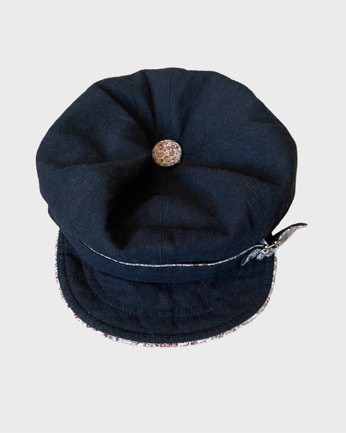 Baker Boy Cap with Floral Details