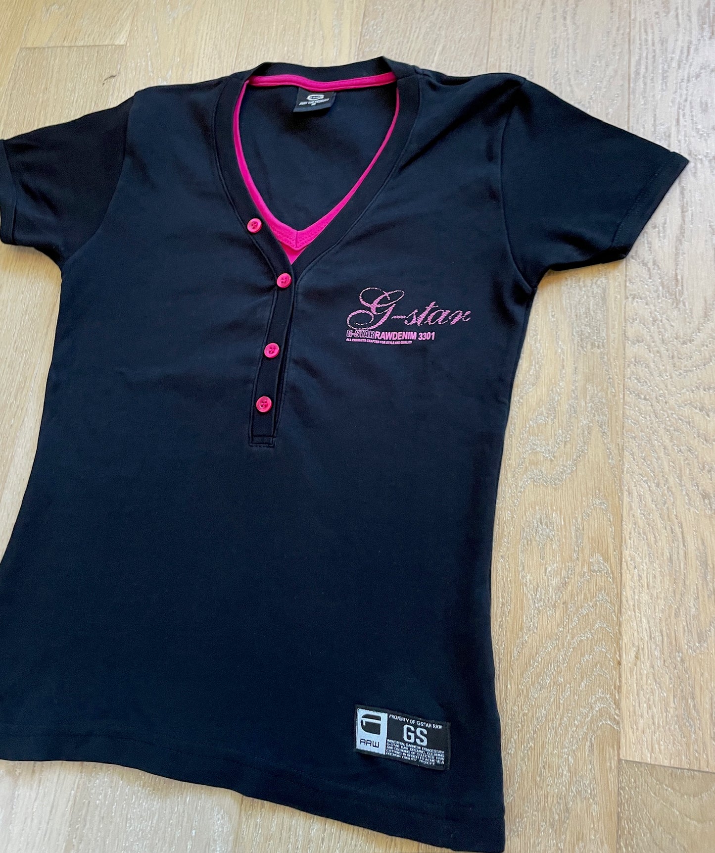 Vintage G-Star RAW Layered Henley T-Shirt