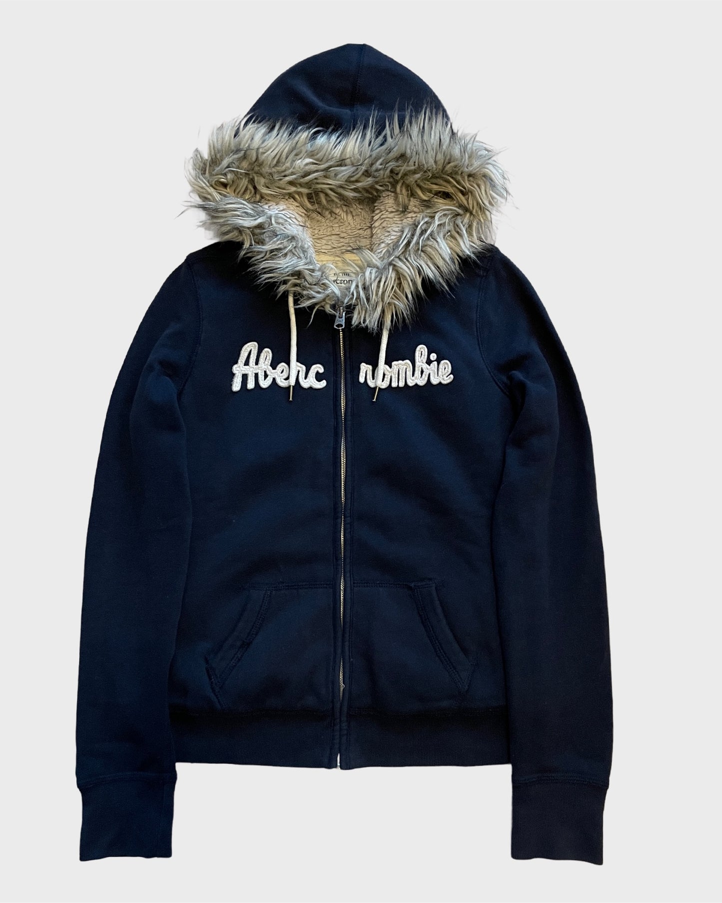 Vintage Abercrombie & Fitch Fur Zip Hoodie