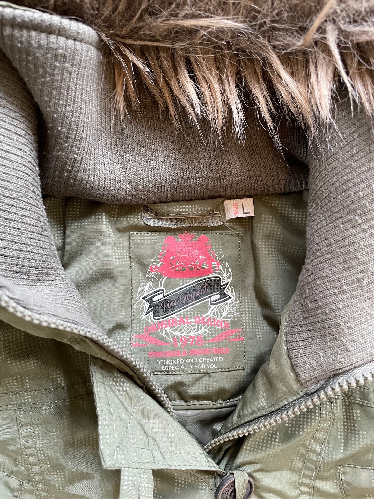 Vintage Military Fur Bomber Jacket