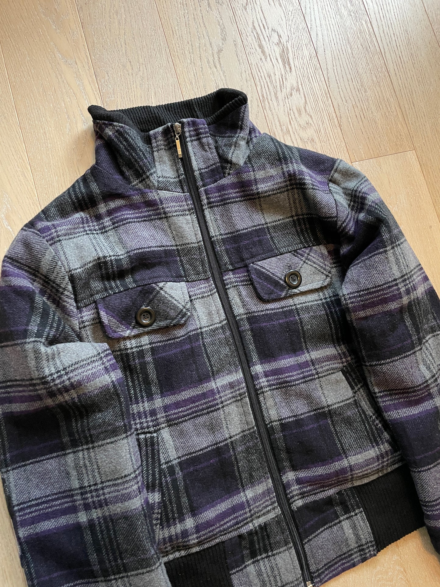 Vintage Plaid Wool Jacket