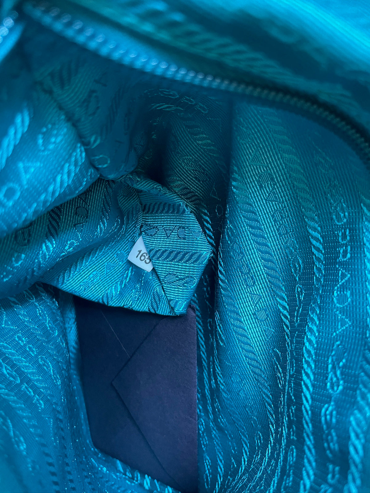 Prada Teal Flat Crossbody Bag