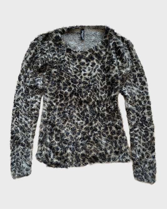Vintage Leopard Mohair Sweater