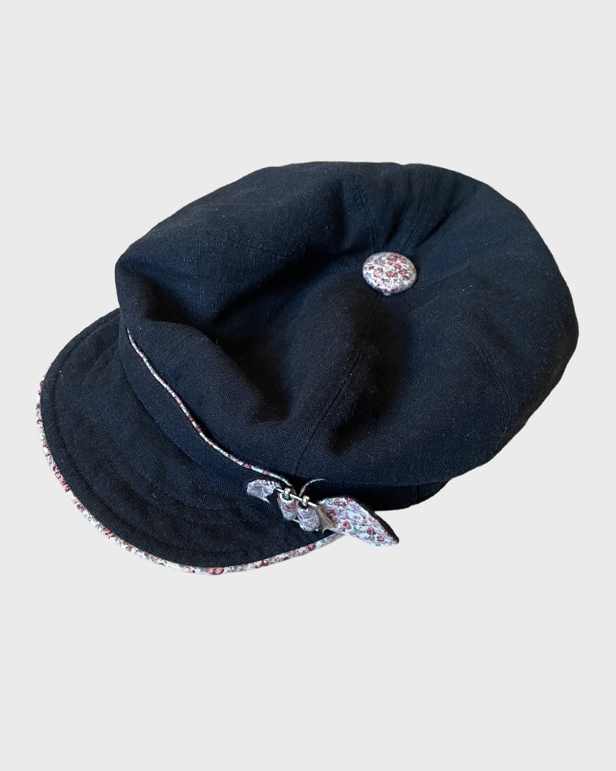 Baker Boy Cap with Floral Details