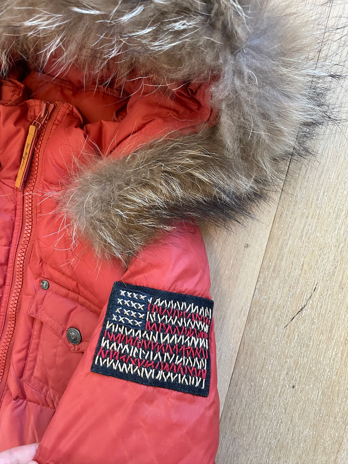 True Religion Fur Puffer Jacket