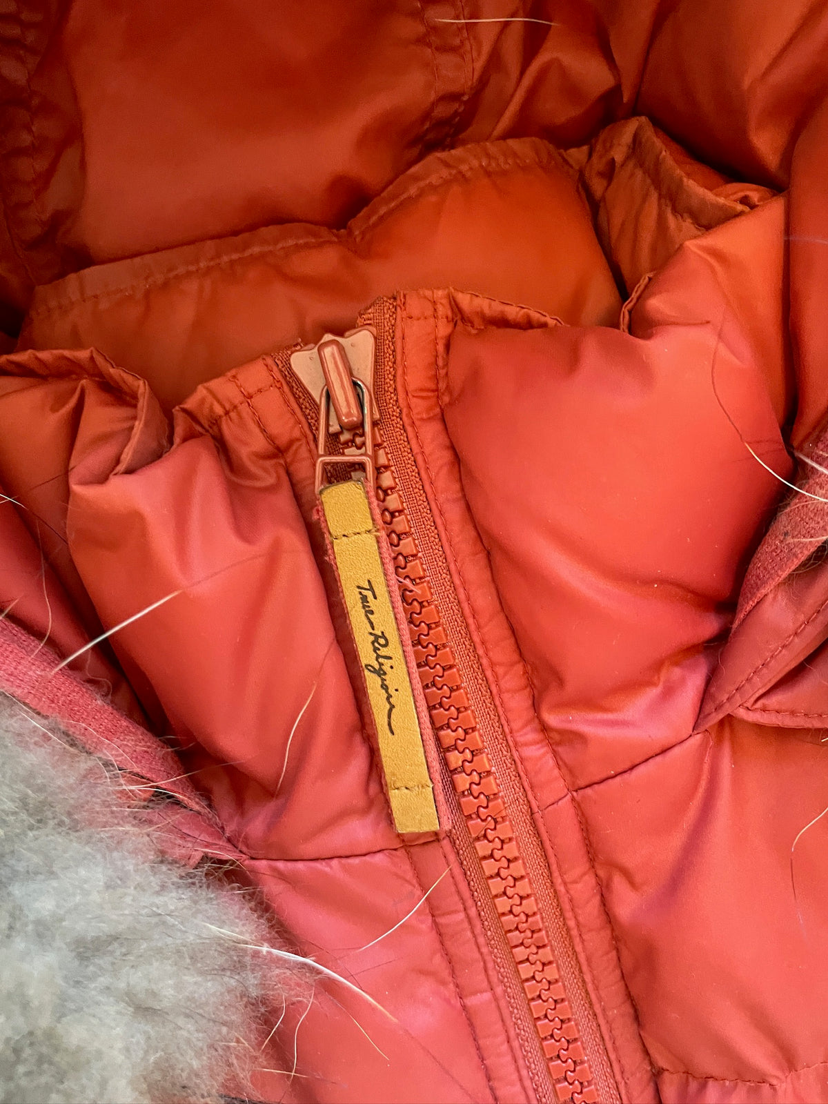 True Religion Fur Puffer Jacket