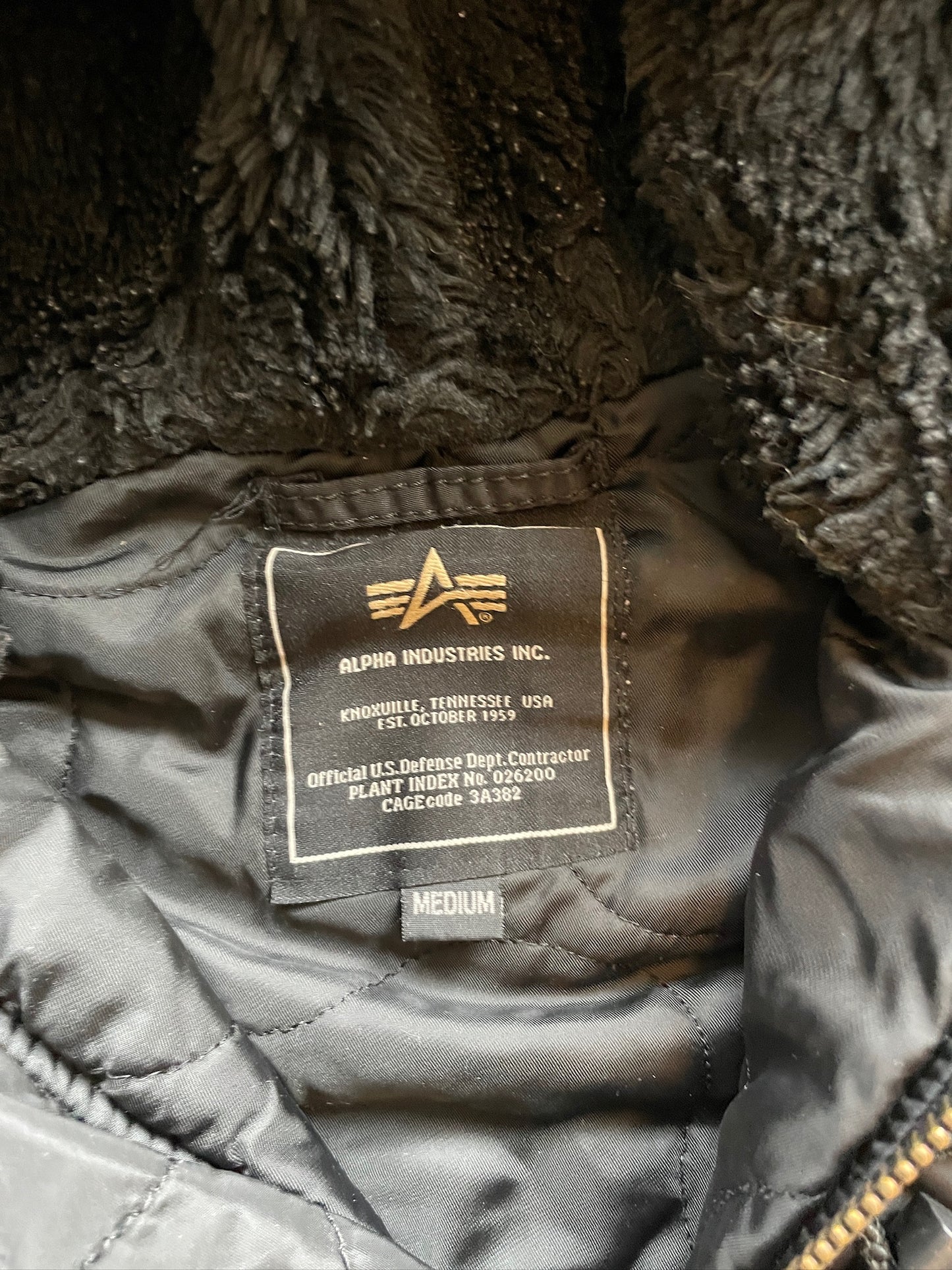 Vintage Alpha Industries Fur Bomber Jacket