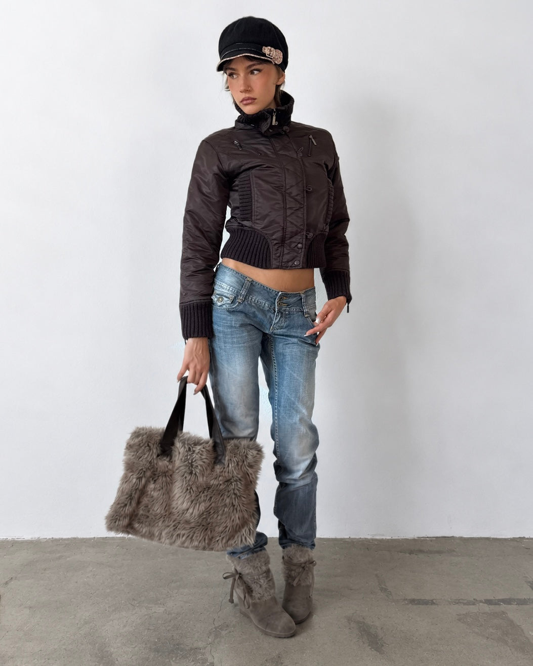 Cropped Bomber Jacket
