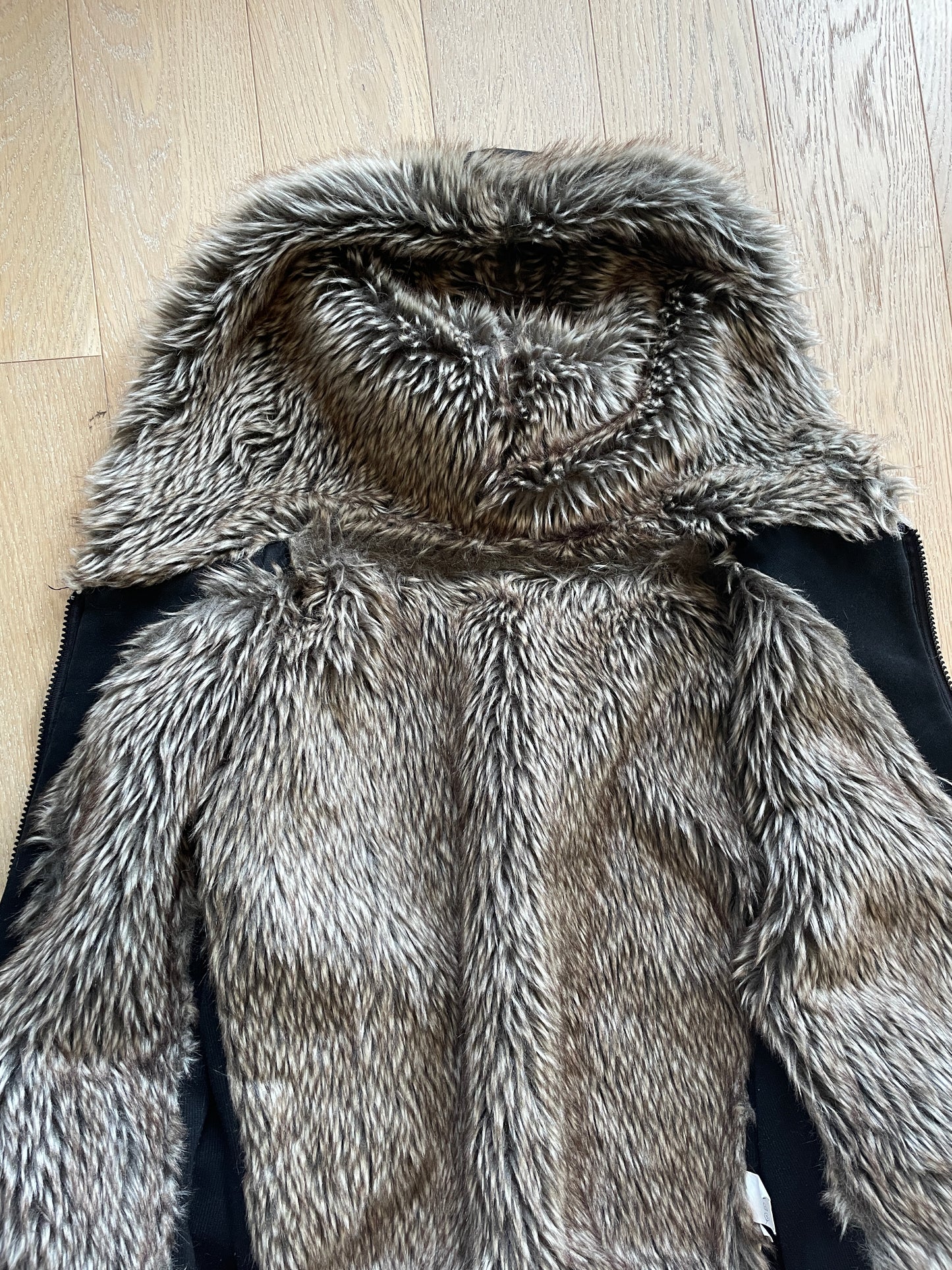 Vintage Fur Zip Hoodie