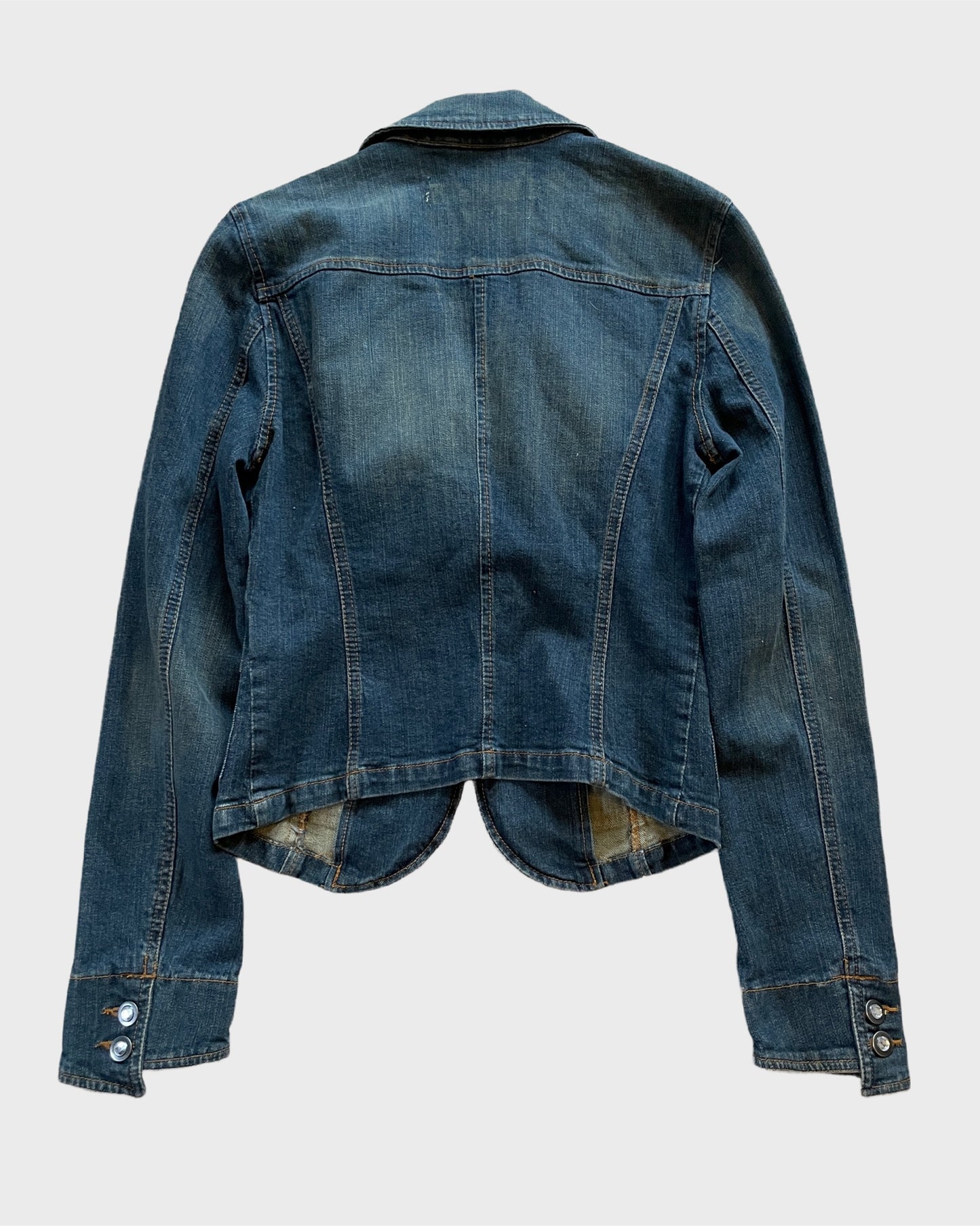 Vintage Studded Jeans Blazer