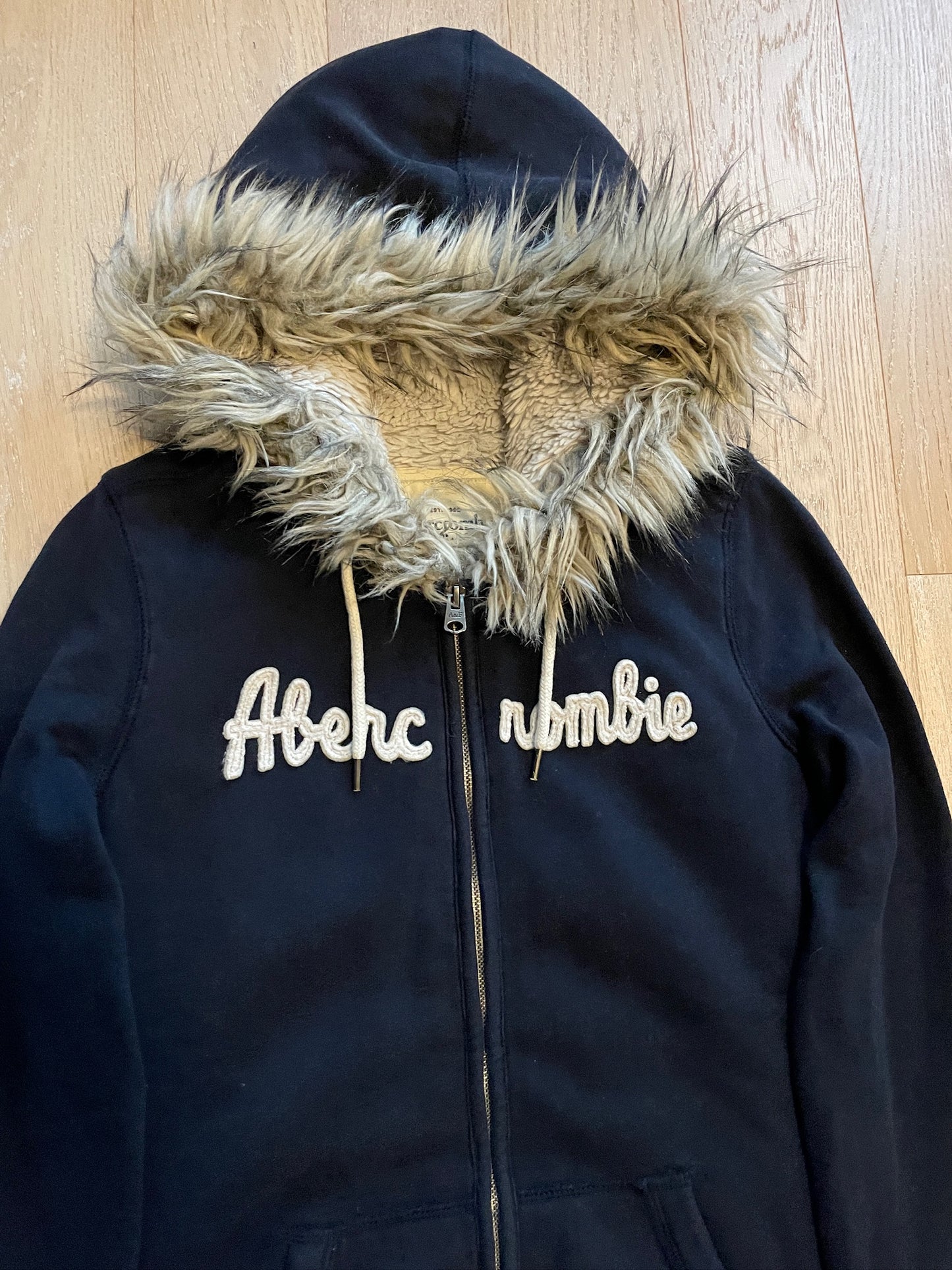 Vintage Abercrombie & Fitch Fur Zip Hoodie