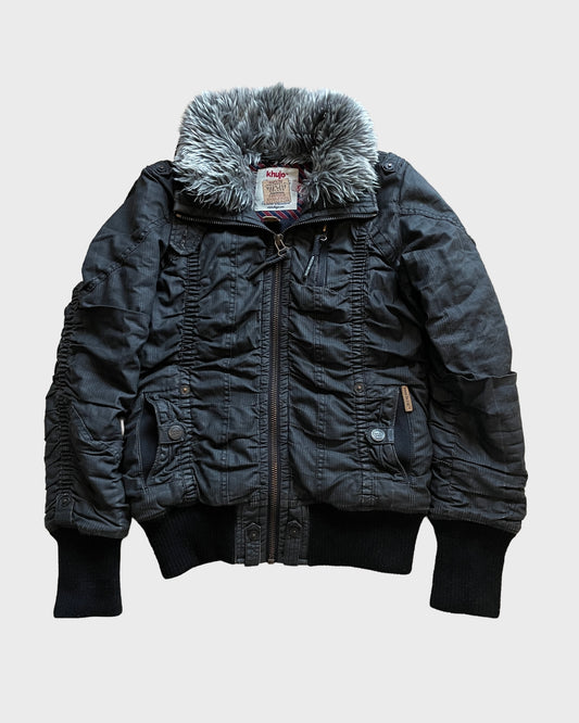 Vintage Khujo Military Fur Jacket