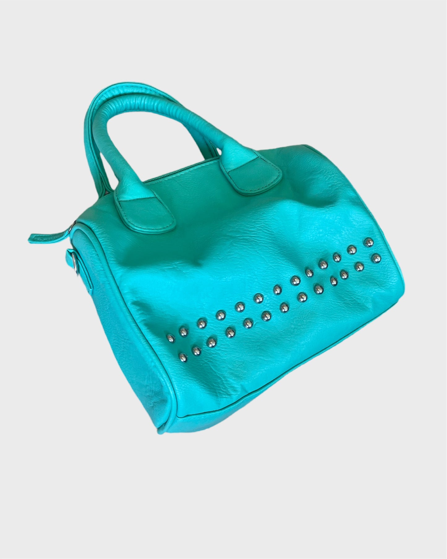 Vintage Teal Studded Bag