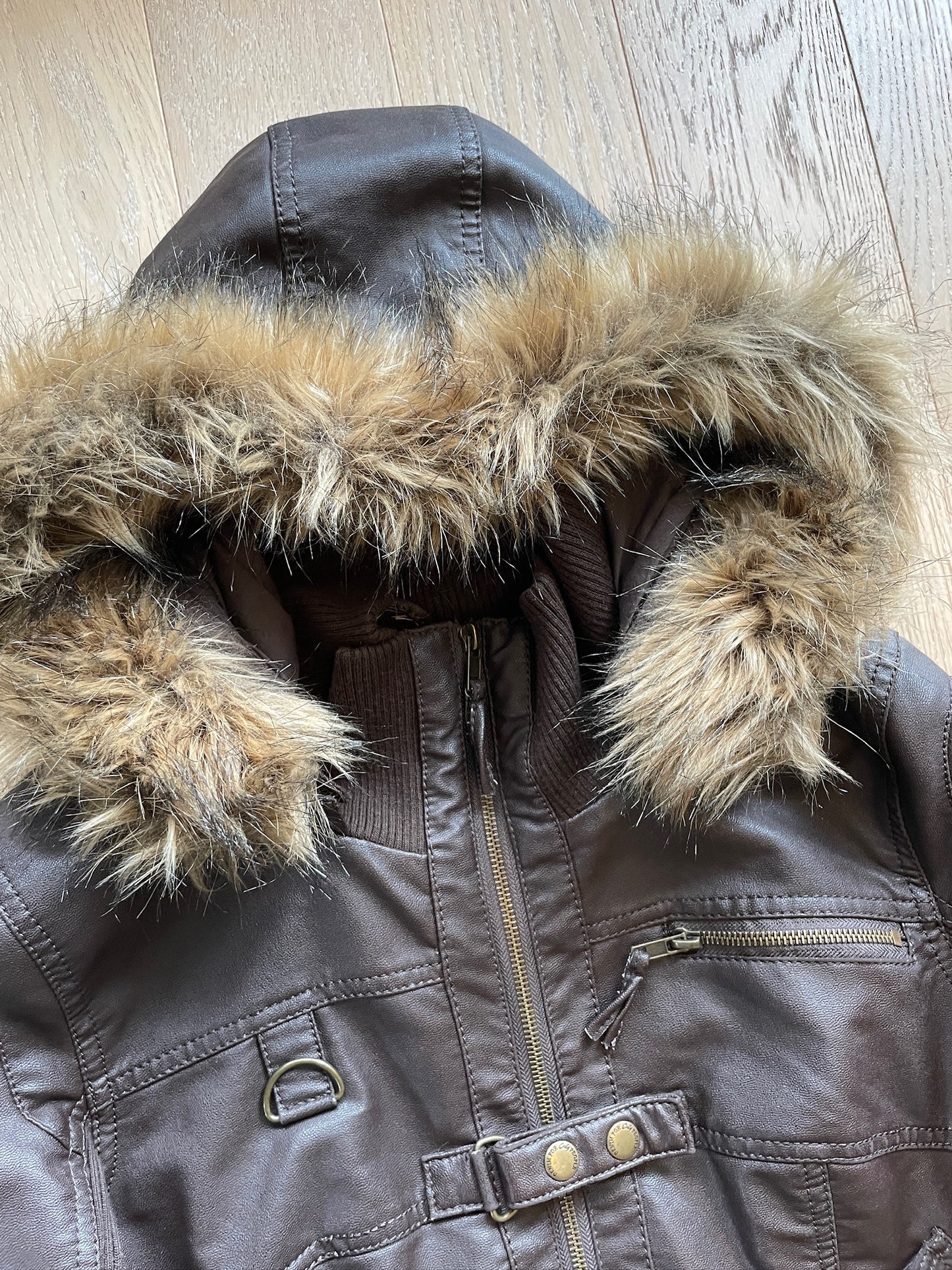 Vintage Fur Leather Jacket