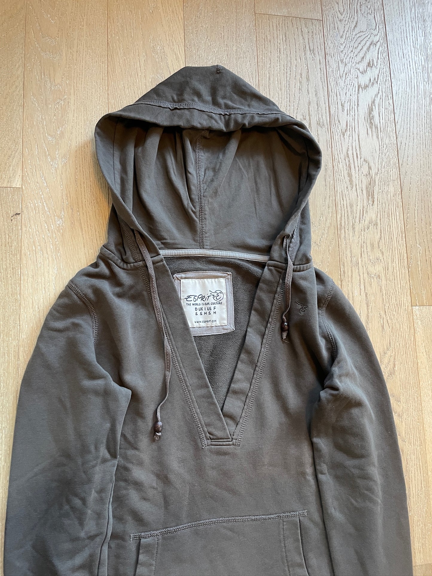 Vintage Deep Neck Hoodie
