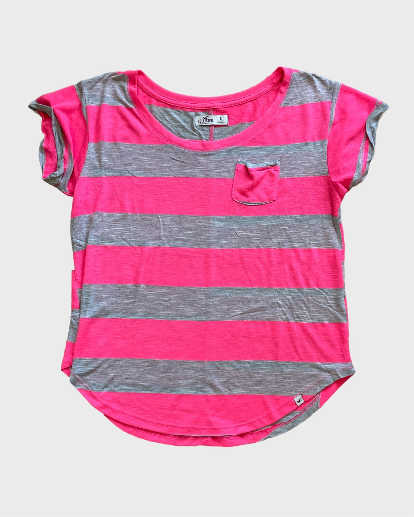 Vintage Hollsiter Neon Striped Top