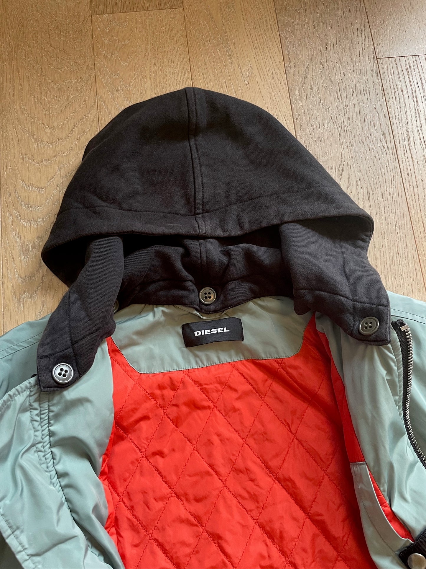Vintage Diesel Hooded Bomber Jacket
