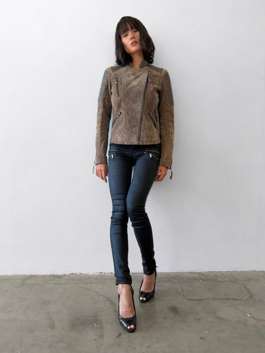 Vintage Suede Biker Jacket