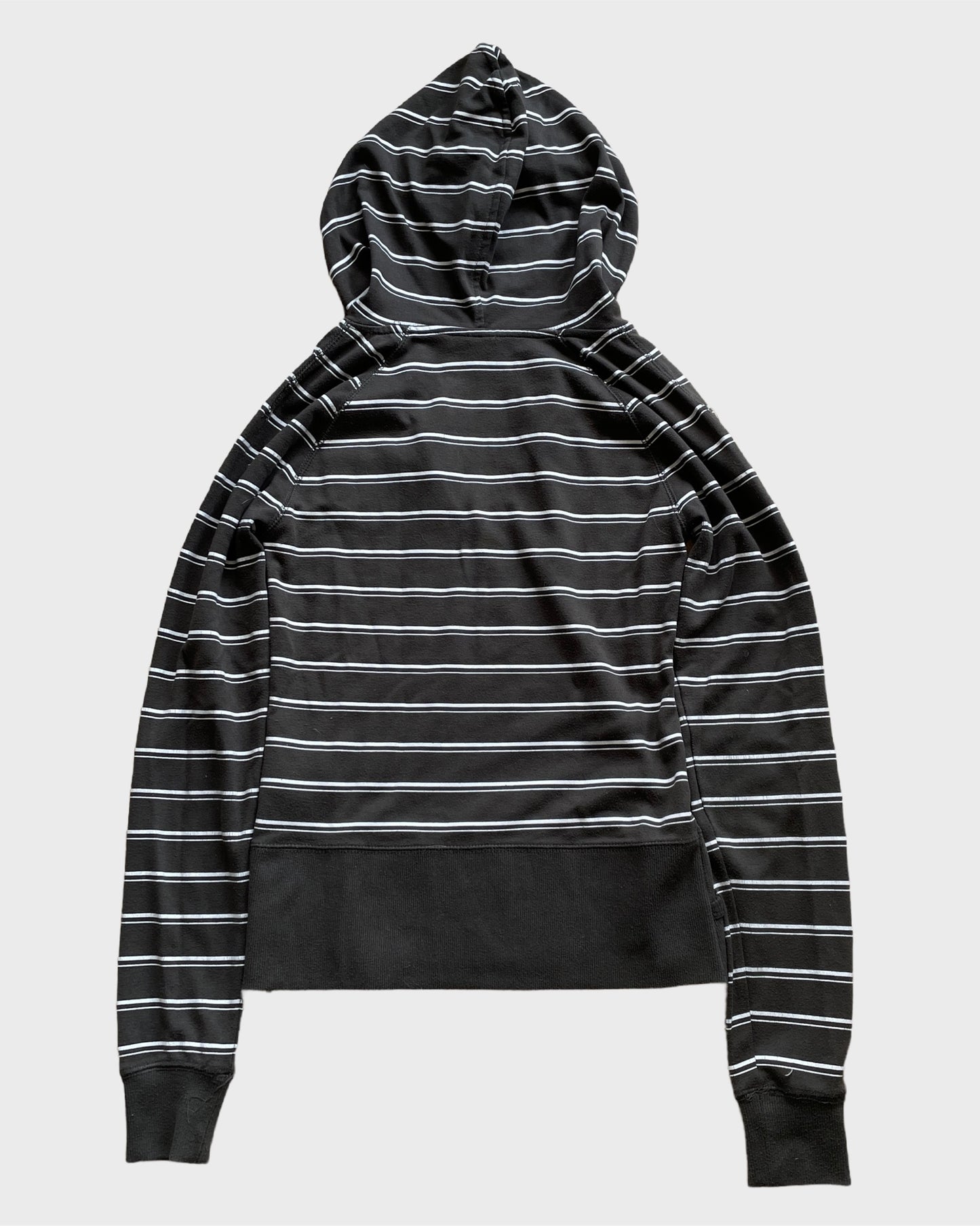 Vintage Striped Deep Neck Hoodie