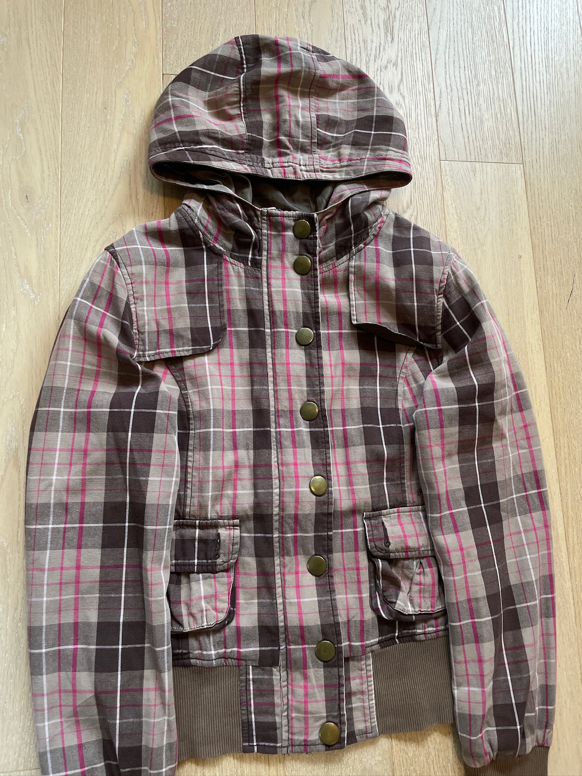 Plaid Hooded Jacket