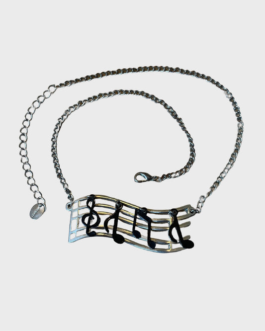 Vintage Music Notes Necklace