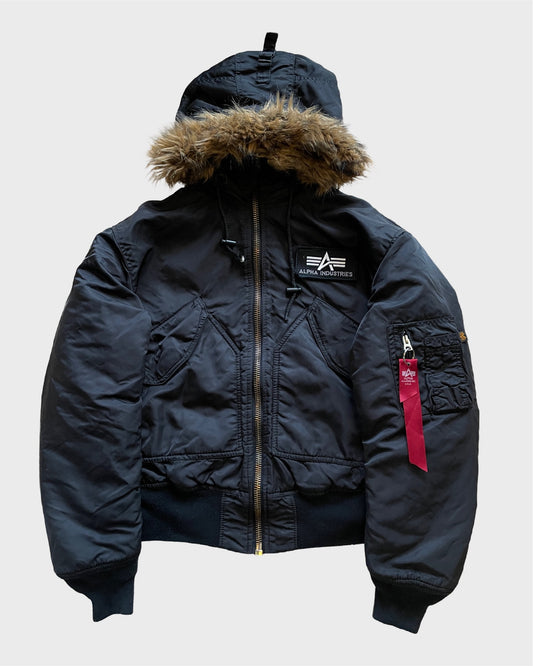 Vintage Alpha Industries Fur Bomber Jacket