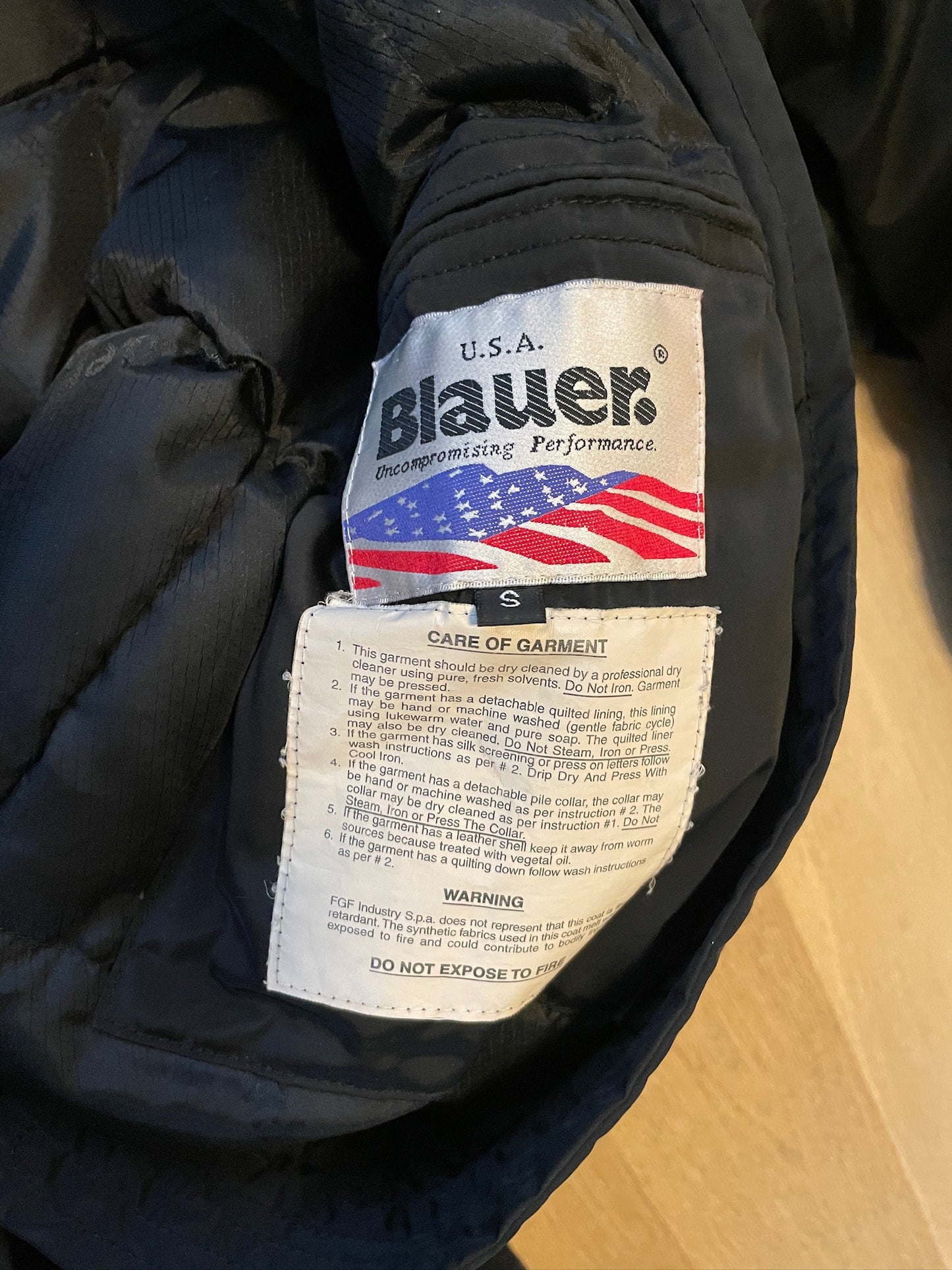 Vintage Blauer Fur Bomber Jacket