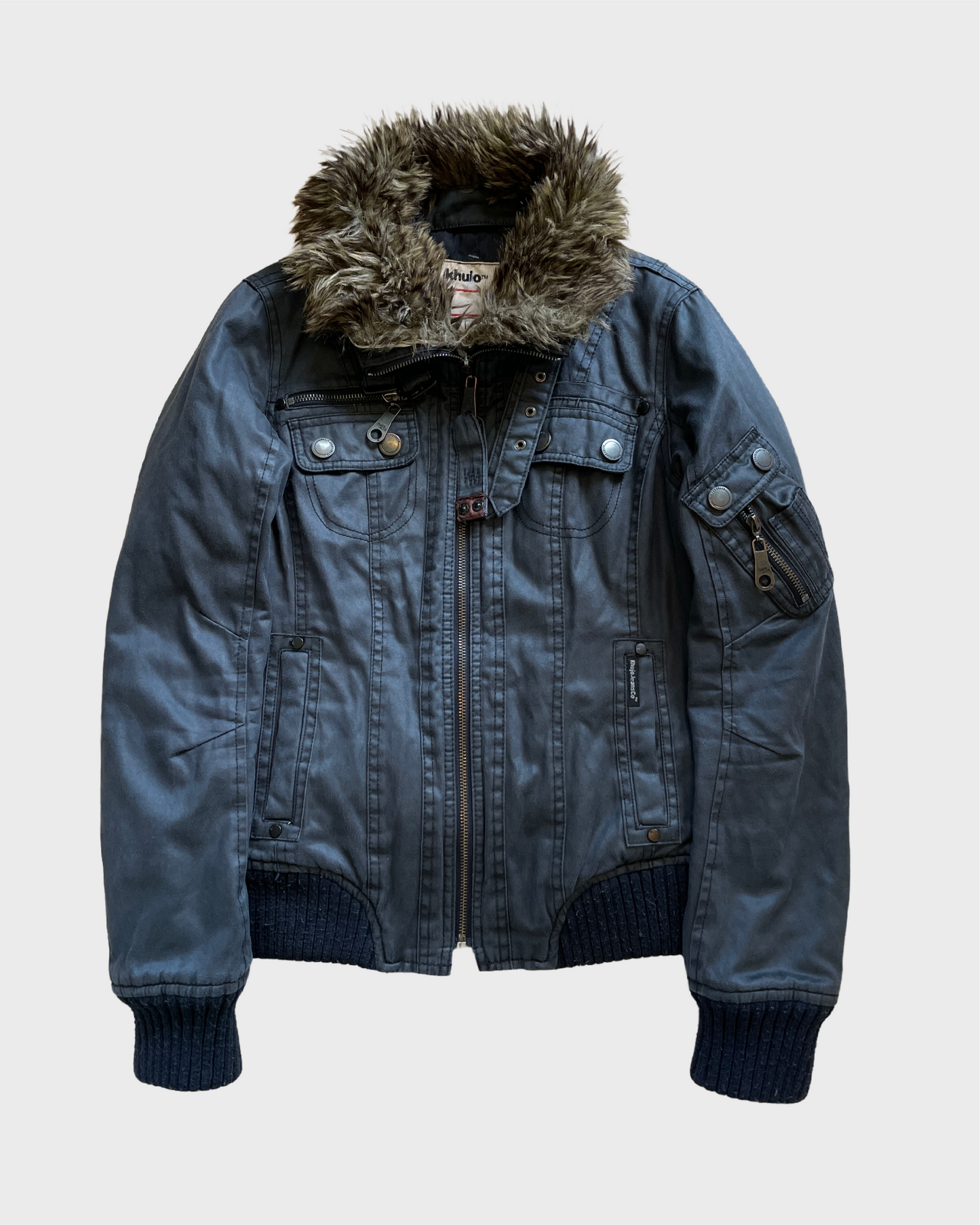 Vintage Military Khujo Fur Jacket
