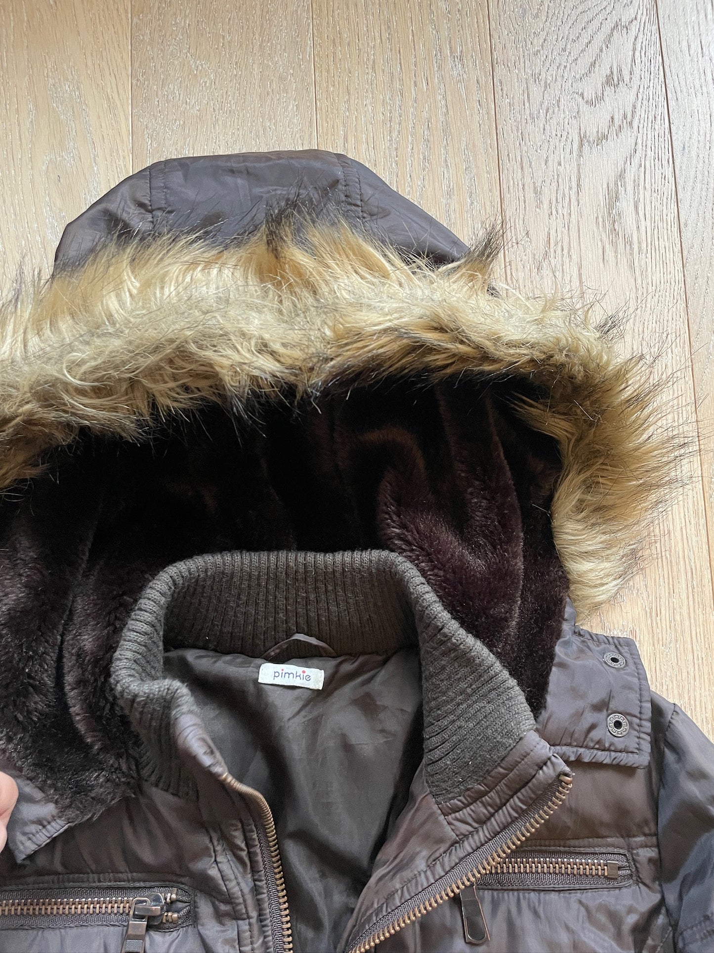 Vintage Military Fur Puffer Jacket