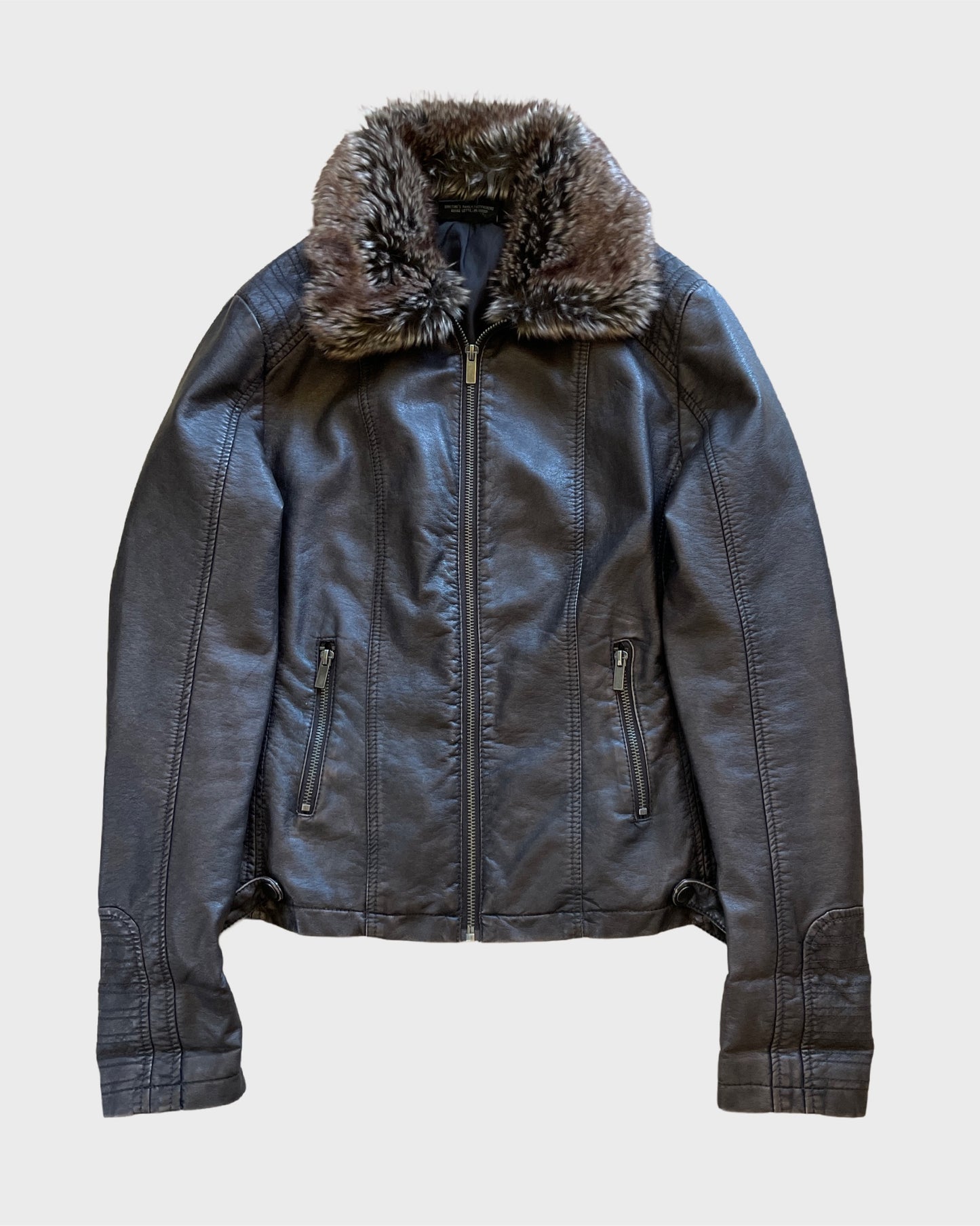 Vintage Fur Leather Jacket