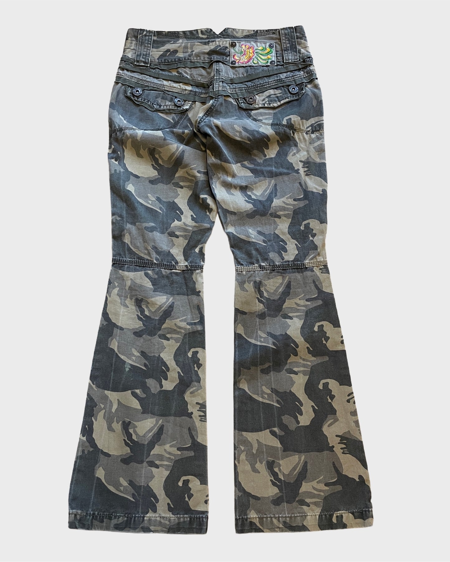 Vintage Camouflage Biker Pants