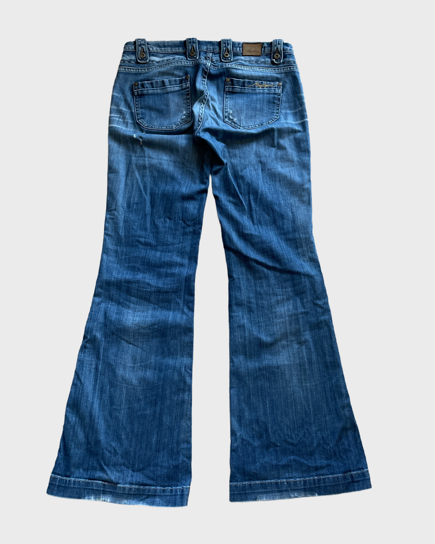 Vintage Flared Denim Jeans Low Waist
