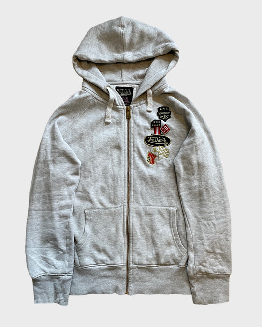 Vintage Von Dutch Patch Zip Hoodie