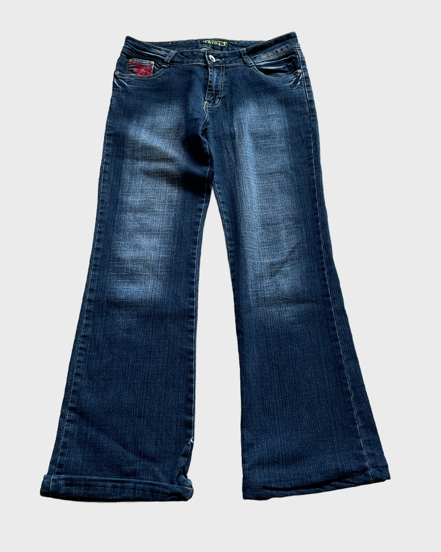 Vintage Flared Denim Jeans y2k