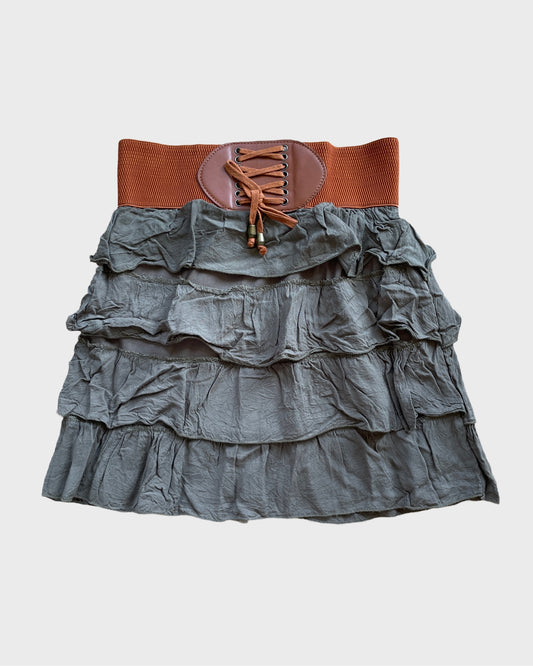 Vintage Lace-Up Skirt