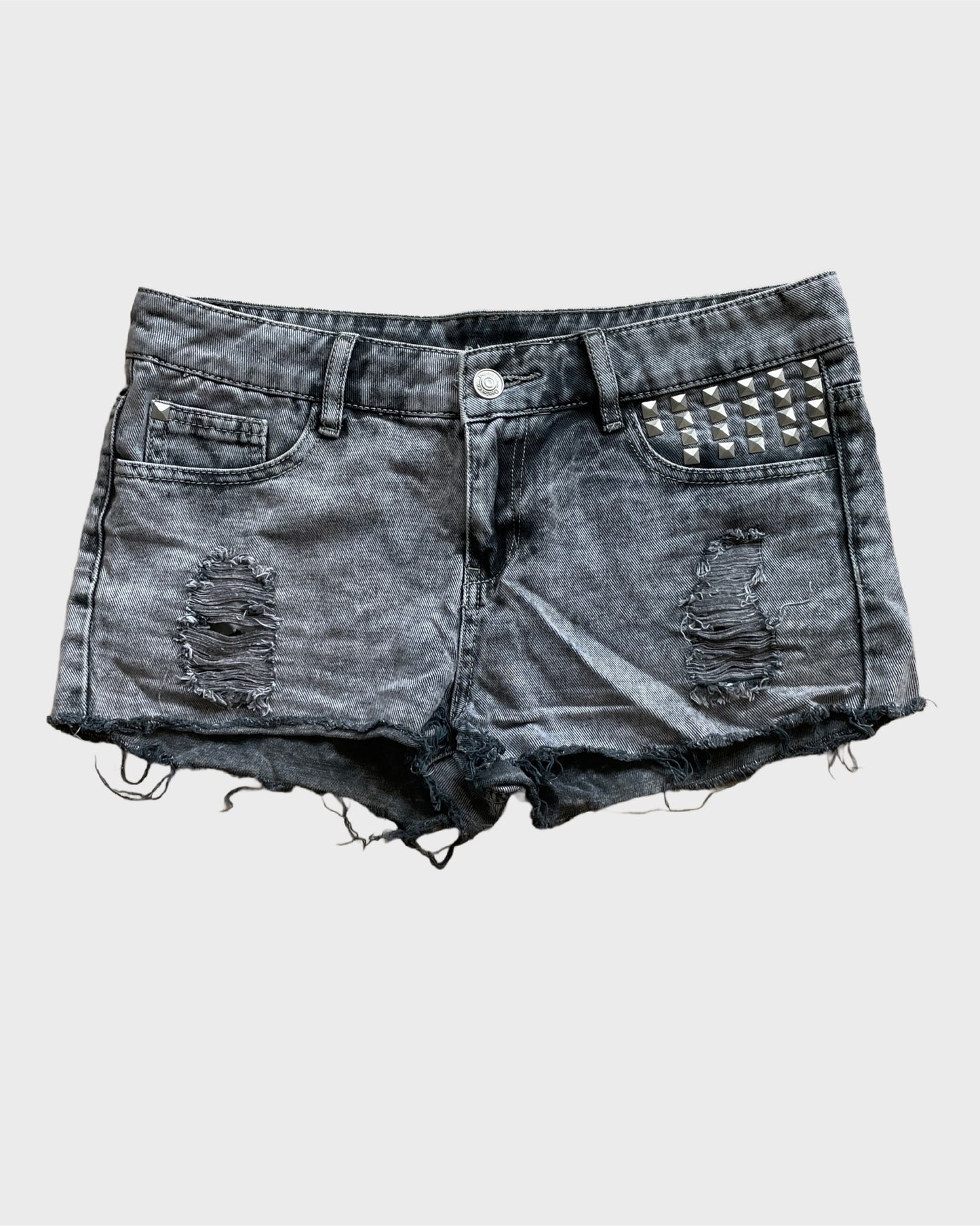 Vintage Studded Jeans Shorts
