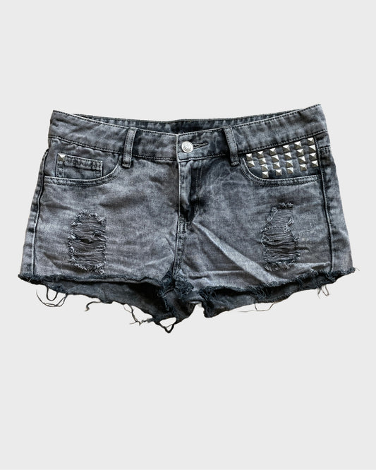 Vintage Studded Jeans Shorts