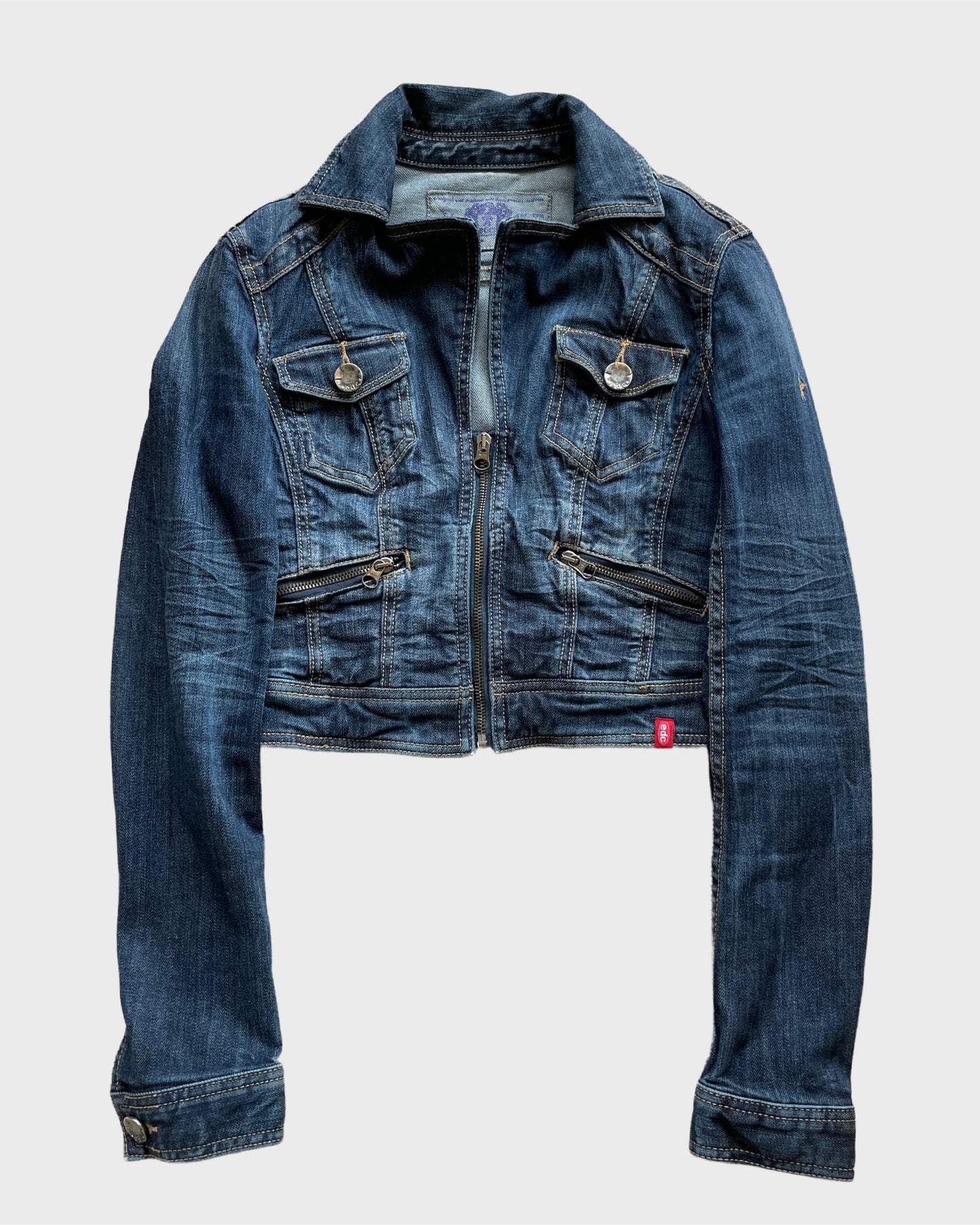 Vintage Cropped Jeansjacket